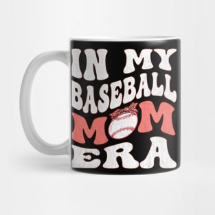 In My Baseball Mom Era Groovy Baseball lover Mug